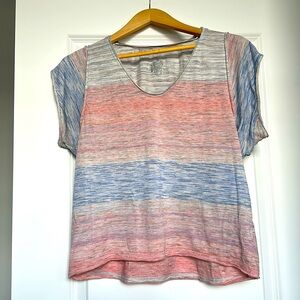 Anthropologie Pilcro V-neck Short Sleeve Space dyed T-Shirt size XS